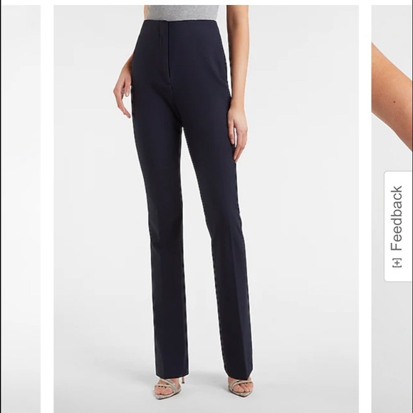Express Pants - Supersoft twill boot high rise pants small navy